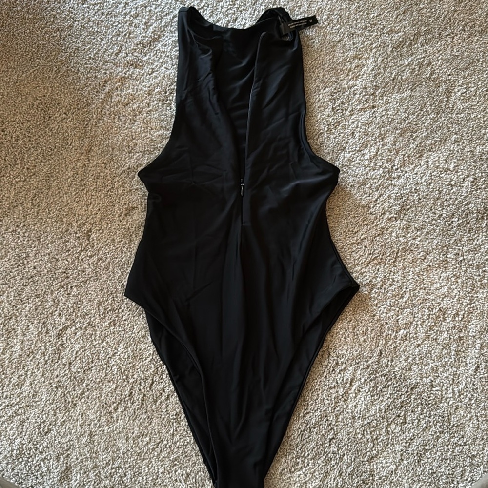 Ark Swimwear — Black Zip One Piece